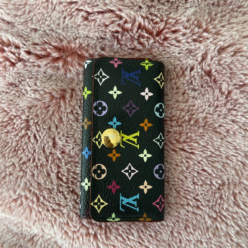 Louis Vuitton 4 key holder multicolor takashi murakami